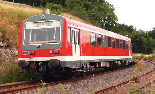 Class VT 120 NE 81 Triebwagen Railcar - Standard DC -- German Federal Railways DB #626 982 (Traffic Red, white, gray, German Letter