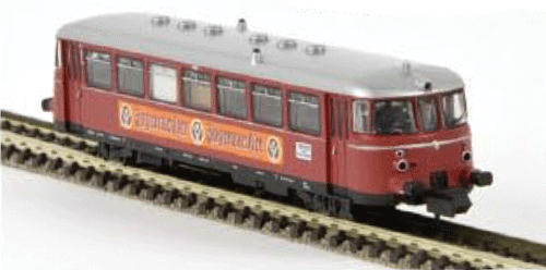 MAN Schienenbus VT 23 Rail Bus - Standard DC -- Sudwestdeutsche Verkehrs-Aktiengesellschaft Railway SWEG (red w/Jagermeister A