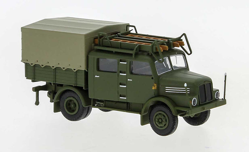 1960 IFA 4000-1 Crew-Cab Truck with Tarp - Assembled -- NVA (green)
