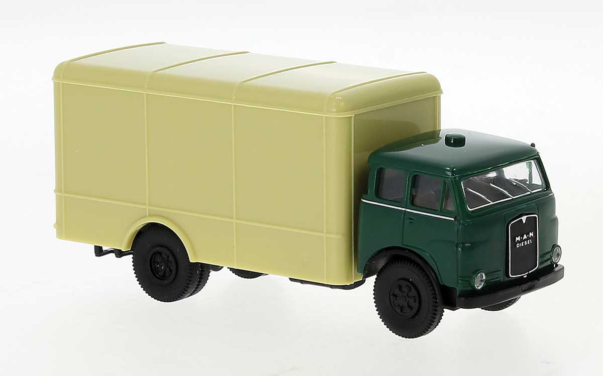 1960 MAN 10.212 FS LP 608 Box-Body Delivery Truck - Assembled -- Economy (green, ivory)
