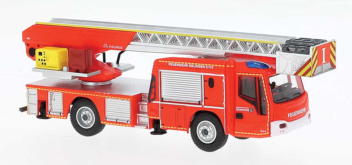 2021 Magirus M32L-AS nB Fire Ladder Truck - Assembled -- Solingen, Germany Fire Department (red-orange, white, German Lettering)