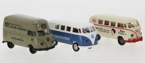 1960 Volkswagen South American Van Set - Assembleed -- 1 Each: VW of Brasil, Belfan and High Roof John Deere