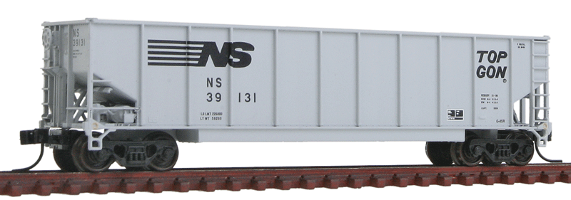 Class G-85R Coal Gondola w/Smooth Tubs - Ready to Run -- Norfolk Southern #39131 (gray, TOPGON Logo)