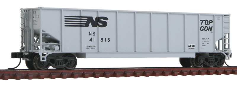 Class G-98R Coal Gondola w/Smooth Tubs - Ready to Run -- Norfolk Southern #41815 (gray, TOPGON Logo)