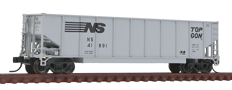 Class G-98R Coal Gondola w/Smooth Tubs - Ready to Run -- Norfolk Southern #41891 (gray, TOPGON Logo)