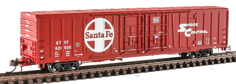 Santa Fe Class BX-166 60' Beer Boxcar - Ready to Run -- Santa Fe #621505 (1974 Delivery, red, white, Shock Control & Large Logo)