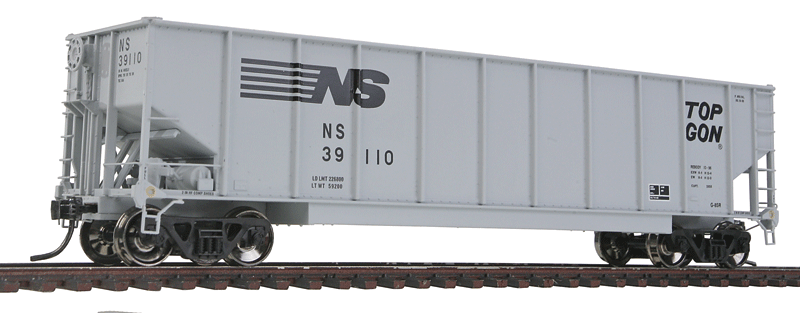 Class G-85R Coal Gondola w/Smooth Tubs - Ready to Run -- Norfolk Southern #39110 (gray, TOPGON Logo)
