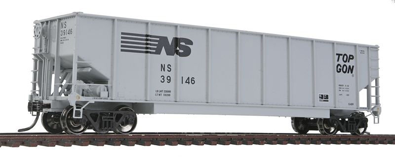 Class G-85R Coal Gondola w/Smooth Tubs - Ready to Run -- Norfolk Southern #39146 (gray, TOPGON Logo)