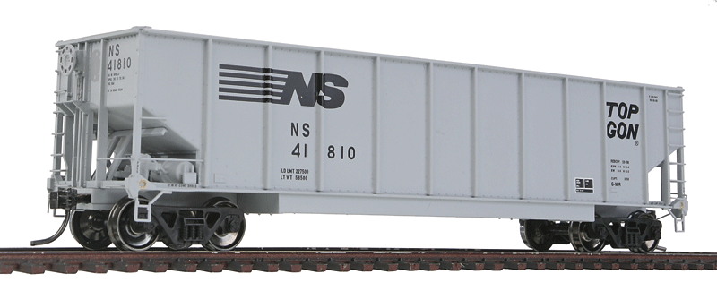 Class G-98R Coal Gondola w/Smooth Tubs - Ready to Run -- Norfolk Southern #41810 (gray, TOPGON Logo)