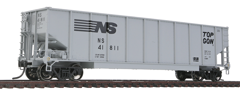 Class G-98R Coal Gondola w/Smooth Tubs - Ready to Run -- Norfolk Southern #41811 (gray, TOPGON Logo)