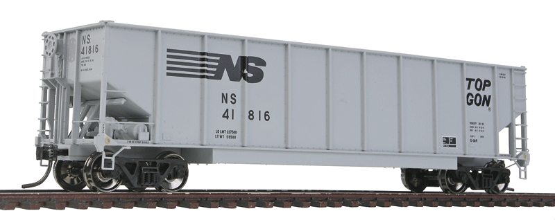 Class G-98R Coal Gondola w/Smooth Tubs - Ready to Run -- Norfolk Southern #41816 (gray, TOPGON Logo)