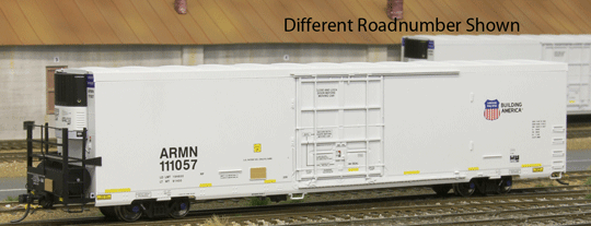 TrinityRail(R) 64' Modern Reefer - Ready to Run -- Union Pacific ARMN #111102 (white, blue)
