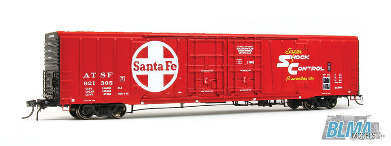 Santa Fe Class BX-166 60' Beer Boxcar - Ready to Run -- Santa Fe #621312 (1974 Scheme, red, white, Super Shock Control & Large Logo)-1