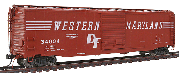 50' Boxcar w/8' Door Assembled -- Western Maryland #2