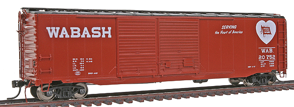 BluePrint Series(R) 50' AAR Double Door Boxcar, Assembled -- Wabash #20752