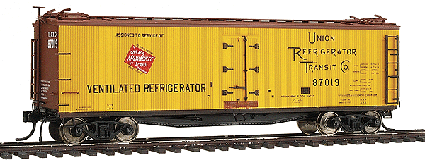 40' ACF/URTX Wood Reefer - Assembled -- Milwaukee Road (CMStP) #87019 - 1927 Delivery Scheme