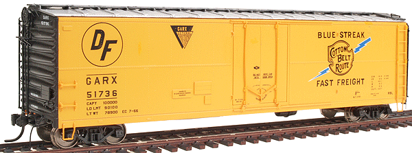 50' Plug Door Boxcar - Assembled -- Cotton Belt #51737 (GARX)