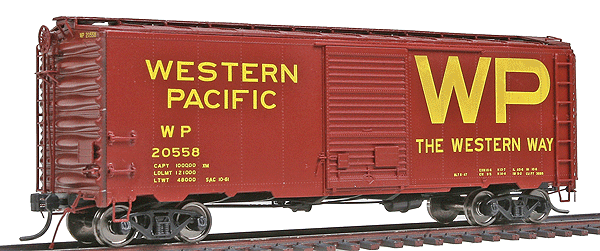 BluePrint Series(R) 40' Boxcar w/7' Door Assembled -- Western Pacific #20558