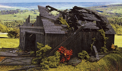Fallen Barn - Laser-Art -- Kit