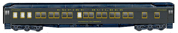 Blueprint Series 8-1-2 Pullman Sleeper - Plastic Kit -- Great Northern "Gerneral W. C. Brown" (green, Empire Builder)