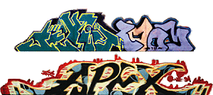 Modern "Tagger" Graffiti Decals -- Set #1 Apex/Zoom