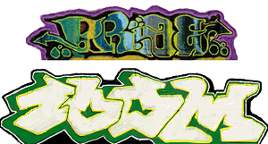 Modern "Tagger" Graffiti Decals -- Set #9 Zoom/Prae