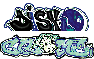 Modern "Tagger" Graffiti Decals -- Set #16 Disko/Crome