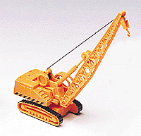 Construction Equipment - Crawler Crane w/Hook -- Orange