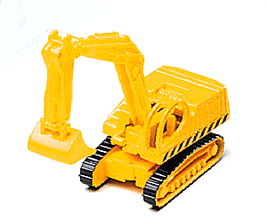 Construction Equipment - Tracked Excavator -- Yellow