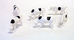 Farm Animals - Cows -- White & Black