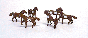 Farm Animals - Horses -- Brown & White