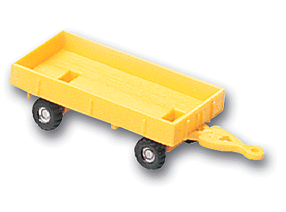 Small Flatbed Trailer -- Yellow