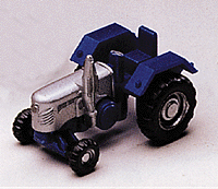 Farm Machinery - Tractor -- Blue, Silver