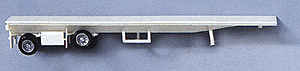 Trailer Only - Spread Axle Flatbed -- White