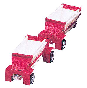 Trailer Only - Double-Bottom Dump Type pkg(2) -- Red, White