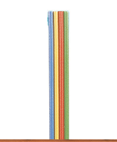 Multi-Conductor Flat Cable Hook-Up Wire -- Blue/Yellow/Red/Green