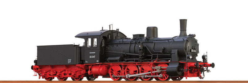 Steam Class G 7.1 0-8-0 - Sound, DCC & Smoke Equipped -- German Federal Railways DB #55 647 (Era III, black, red)