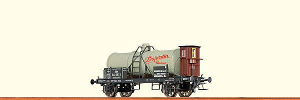 Type K2 Tank Car w/Brakeman's Cabin - Ready to Run -- Dujardin/German State Railway DRG #540 567 P (Era II, gray, black, brown)