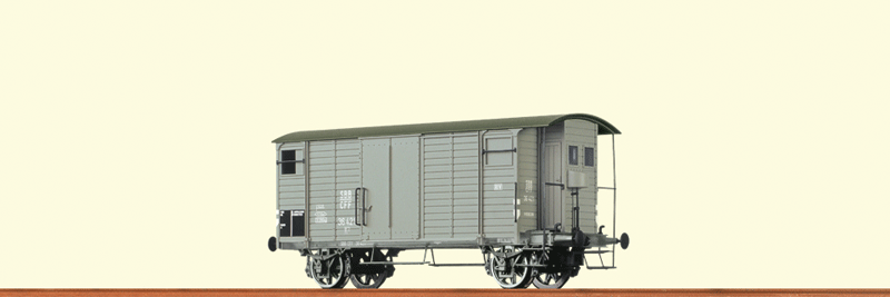 SBB Type K2 Wood Boxcar - Ready to Run -- Swiss Federal Railway SBB #38 409 (Era III, gray)