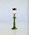 Streetlamp-Baden Baden Historic Gas -- Includes 1.5V bulb and resistor, dark green, 1-1/8"
