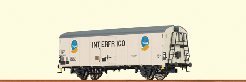 Type UIC Standard 1 Refrigerator Car - Ready to Run -- Interfrigo/NS/Chiquita Bananas #11 84 803 1 305-5 (Era III white, silver, bl