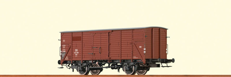 Type G 10 Wood Boxcar - Ready to Run -- German Federal Railroad DB #130 389 (Era III, Boxcar Red, German Lettering)
