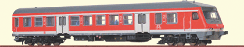 Type Bybdzf 482.1 Cab Car - Ready to Run -- German Federal Railroad DB #50 80 80-35 599-5 (Era V, Regio, red, white, gra