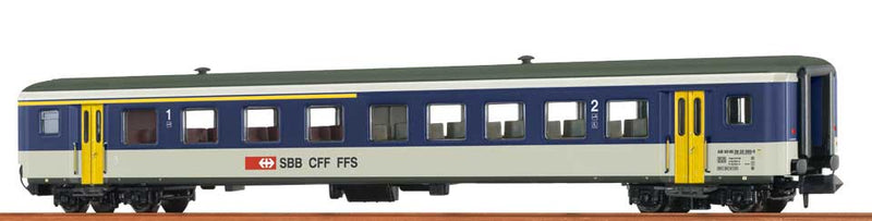 Type AB EW II Coach - Ready to Run -- Swiss Federal Railways SBB/CFF/FFS #50 85 39-33 565-5 (Era IV, gray, blue)