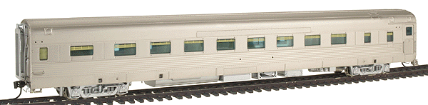 Painted, Unlettered & Unnumbered "California Zephyr" Cars -- 16-Section Sleeper