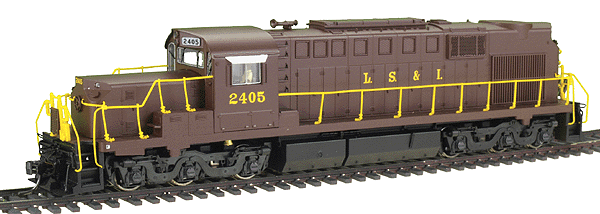 Stealth Series Diesel Alco RSD-15 Low-Hood - Powered, DCC-Ready (No Sound) -- Lake Superior & Ishpeming #2405 (Dark Red)