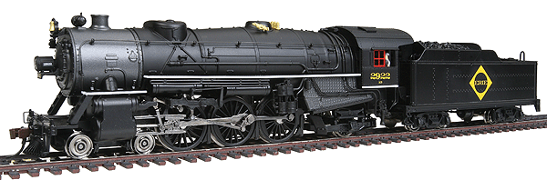 USRA Heavy Pacific 4-6-2 w/Sound & DCC - Paragon2(TM) -- Erie #2922 (black, graphite, Diamond Logo)