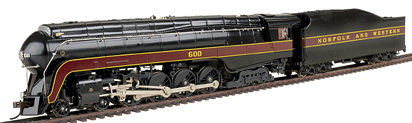 Paragon Series Steam Class J 4-8-4 Powered w/Sound -- Norfolk & Western #600 (Round Tender Deck)