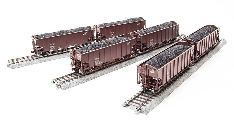 Class H2a 3-Bay Hopper 6-Pack - Ready to Run -- Chicago & North Western Set B (Boxcar Red)