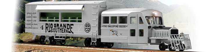 Galloping Goose Railcar - Passenger Body w/Sound & DCC - Paragon2(TM) -- Rio Grande Southern #6 (silver, black)